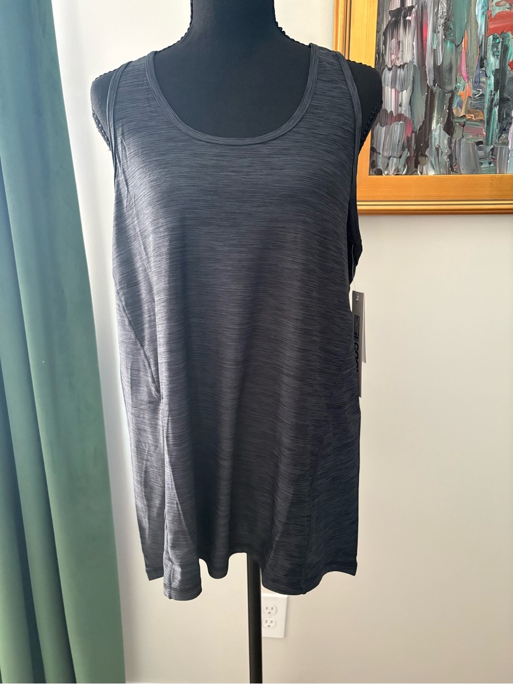 Women’s Black Heather Sleeveless Tank Top